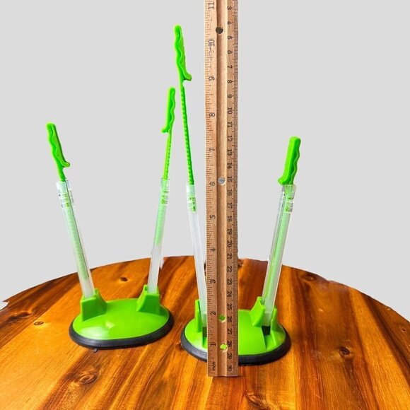 2Pck Baggy Holders Stand For Food Prep Plastic Ziplock Bags Hand Free Rack Clips - Picture 3 of 14